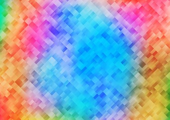 Light Multicolor, Rainbow vector template with crystals, rectangles.