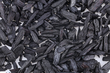 Close Up Macro Shot Of Sticks Of Agar Wood Or Agarwood Isolated On White Background The Incense Chips Used By Burning It Or For Arabian Oud Oils Or Bakhoor