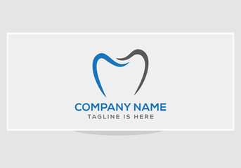 Creative, minimalist dentist logo design template