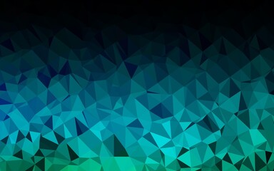 Obraz premium Light Blue, Green vector triangle mosaic cover.