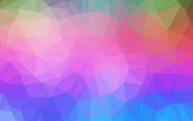 Obraz premium Light Multicolor, Rainbow vector polygon abstract background.