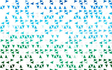Light Blue, Green vector cover in polygonal style.