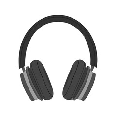 Headphones.Large black headphones.