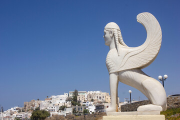 The Naxian Sphinx in Chora, Naxos Island