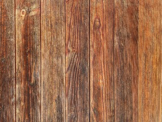 Beautiful brown boards with wooden structure. Abstract background with copy space.