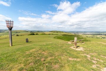 View at the top of Thorncombe Beacon in Dorset