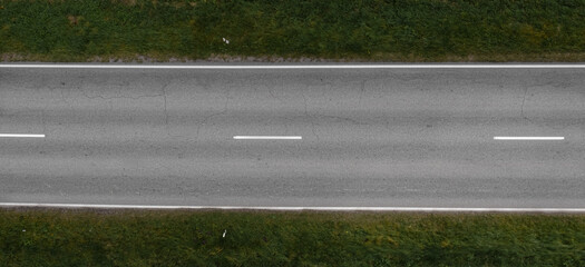 A road with a dividing strip.