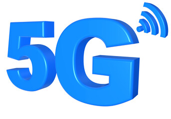 5G logo bleu