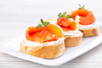 Mini salmon sandwiches