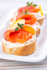 Mini salmon sandwiches