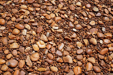 Brown pebbles background, Minas Gerais, Brazil