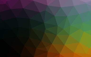 Obraz premium Dark Multicolor, Rainbow vector abstract polygonal texture.