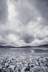 View on beautiful lake Lipno