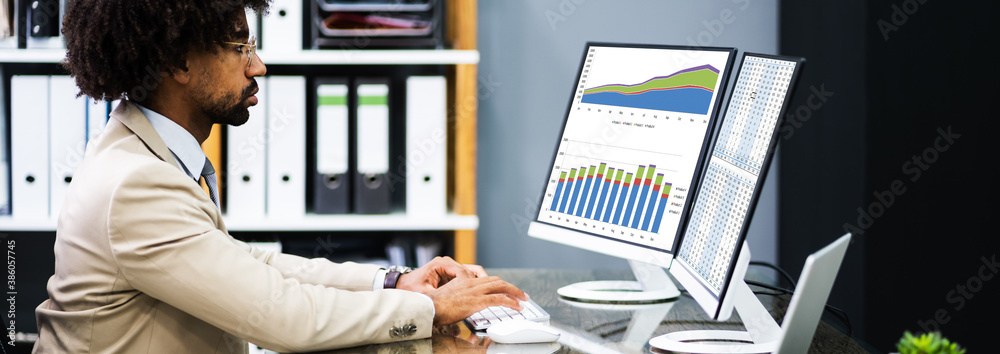 Poster Business Data Analyst Using Computer