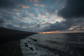 sunset over the sea