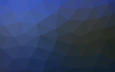 Dark BLUE vector polygonal template.