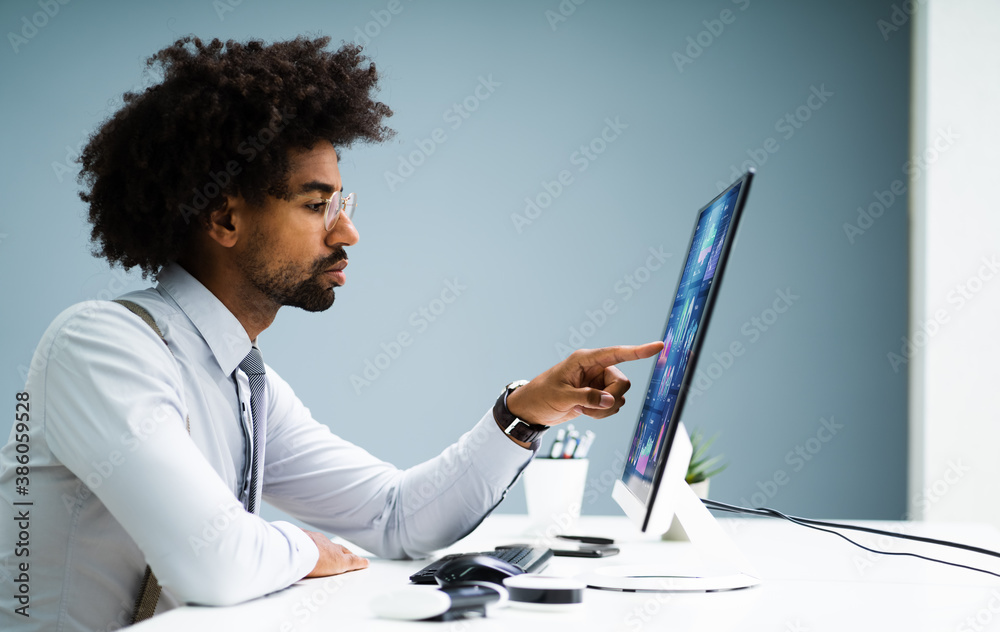 Poster Business Data Analyst Using Computer