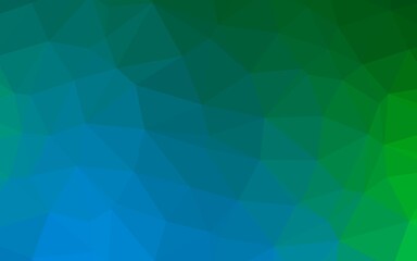 Fototapeta premium Light Blue, Green vector polygon abstract background.