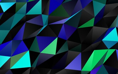 Dark Multicolor, Rainbow vector triangle mosaic template.