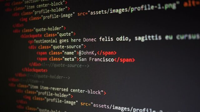 Binary Code On Screen Background