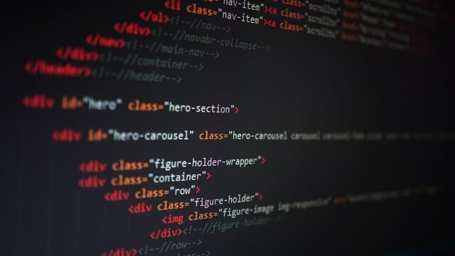 Binary Code On Screen Background