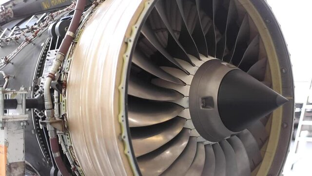 close up of a jet  engine