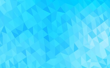 Light BLUE vector triangle mosaic texture.