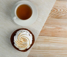 Big White Meringue Cookie Made from Whipped Egg Whites