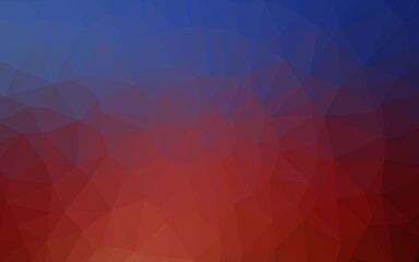 Obraz premium Dark Blue, Red vector polygonal background.