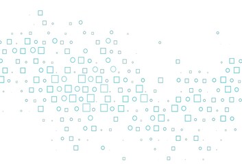 Light BLUE vector pattern with spheres, squares.