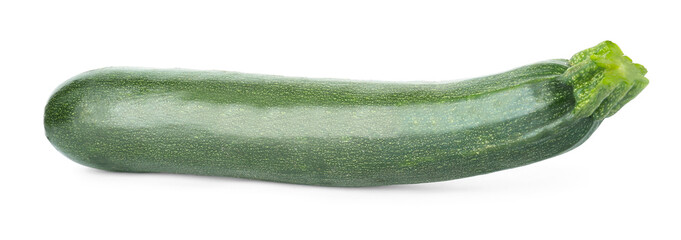 Raw green ripe zucchini isolated on white