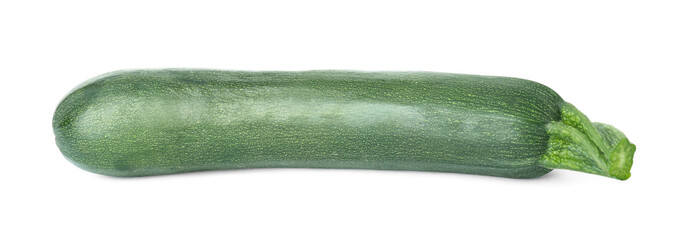 Raw green ripe zucchini isolated on white