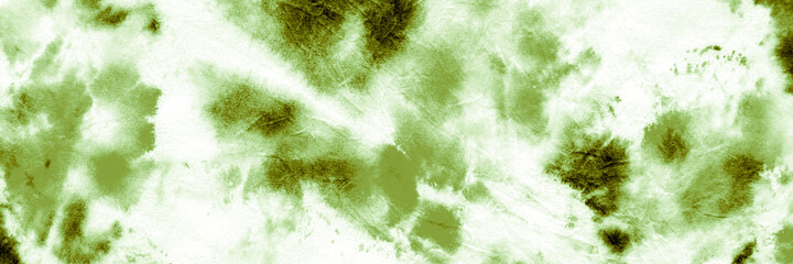 Abstract Watercolour Stains. Green Grassy Dyed 