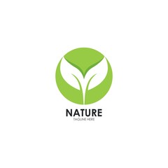 Nature,back to nature logo vector icon illustration
