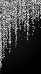 Round silver glitter luxury sparkling confetti. Sc