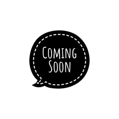 ''Coming Soon'' lettering word quote illustration