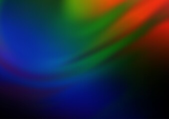 Dark Multicolor, Rainbow vector blurred and colored background.