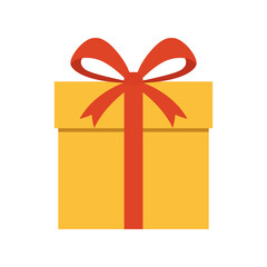 Caja de regalo. Ilustración vectorial aislada en fondo blanco