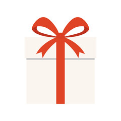 Caja de regalo de Navidad. Feliz Navidad. Concepto de celebración. Ilustración vectorial aislada en fondo blanco