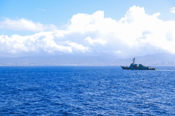 Warship sailing at sea © ZHAO YOULI