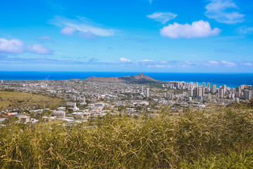 Tantalus lookout, City view of Honolulu, Oahu, Hawaiii