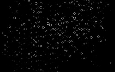 Dark Silver, Gray vector background with bubbles.