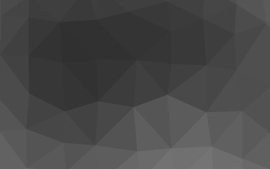 Dark Silver, Gray vector shining triangular background.