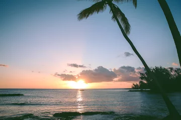Fototapeten SUNSET AT Haleiwa Beach Park, North shore, Oahu, Hawaii  © youli