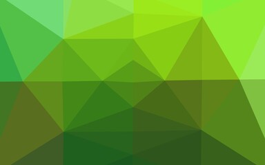 Light Green vector triangle mosaic cover.