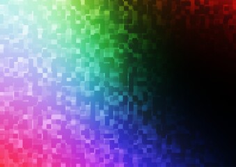 Dark Multicolor, Rainbow vector template with crystals, rectangles.