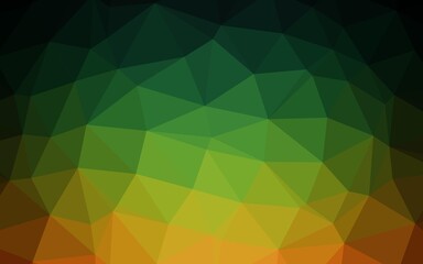 Dark Multicolor, Rainbow vector shining triangular pattern.