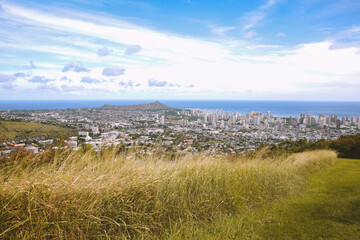 Tantalus lookout, City view of Honolulu, Oahu, Hawaiii