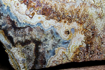 Close up of Mexican Lace Agate for background