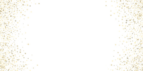 Gold Glitter Stars. Luxury Shiny Confetti.